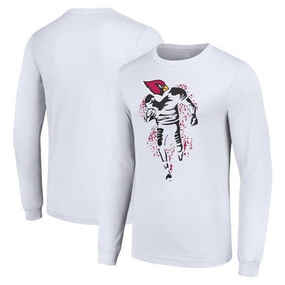Men's Arizona Cardinals Starter White Logo Graphic Long Sleeve T Shirt
