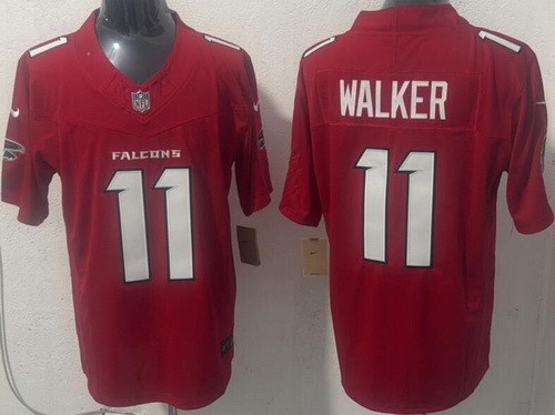 Men's Atlanta Falcons #11 Jalon Walker Limited Red FUSE Vapor Jersey