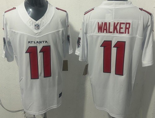 Men's Atlanta Falcons #11 Jalon Walker Limited White FUSE Vapor Jersey
