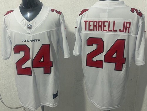 Men's Atlanta Falcons #24 AJ Terrell Limited White FUSE Vapor Jersey