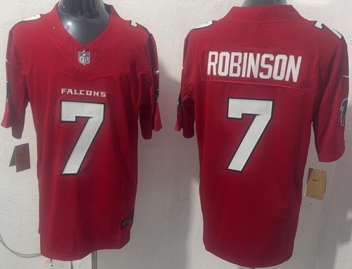 Men's Atlanta Falcons #7 Bijan Robinson Limited Red FUSE Vapor Jersey