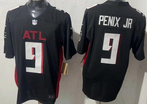 Men's Atlanta Falcons #9 Michael Penix Jr Limited Black FUSE Vapor Jersey