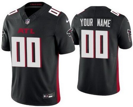 Men's Atlanta Falcons Customized Limited Black FUSE Vapor Jersey