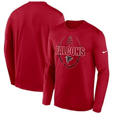 Men's Atlanta Falcons Red Icon Legend Performance Long Sleeve T-Shirt