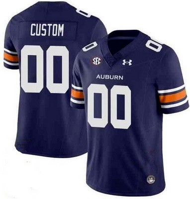 Men's Auburn Tigers Custom Limited Navy FUSE College Football Jersey