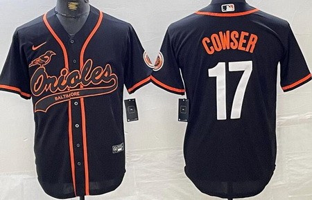 Men's Baltimore Orioles #17 Colton Cowser Black City Fashion Baseball Jersey
