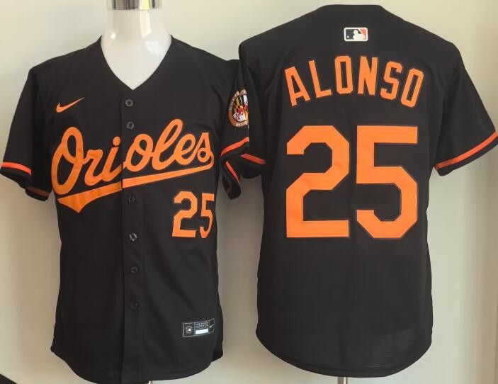 Men's Baltimore Orioles #25 Pete Alonso Black Limited Jersey