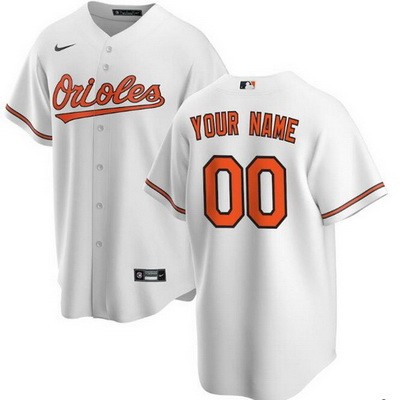 Men's Baltimore Orioles Customized White 2020 Cool Base Jersey