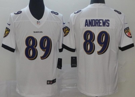 Men's Baltimore Ravens #89 Mark Andrews Limited White Vapor Untouchable Jersey