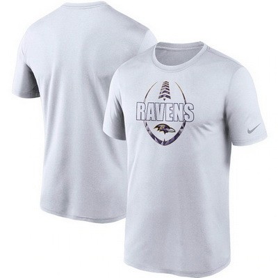 Men's Baltimore Ravens White Icon Performance T-Shirt