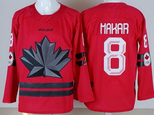 Men's Canada #8 Cale Makar Red 2026 Olympics Authentic Jersey