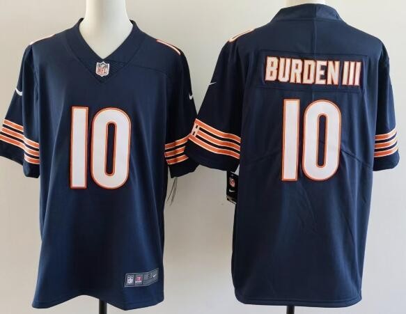 Men's Chicago Bears #10 Luther Burden III Limited Navy Vapor Jersey