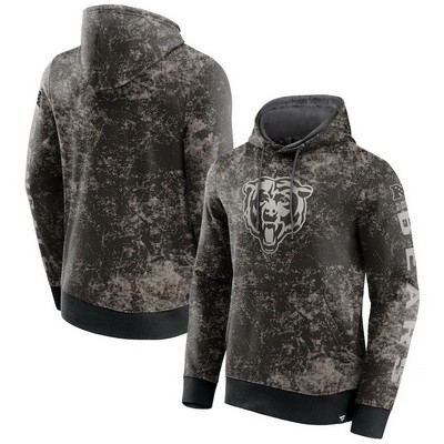 Men's Chicago Bears Black Shadow Pullover Hoodie