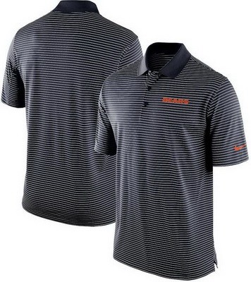 Men's Chicago Bears Navy Sideline Lock Up Victory Performance Polo