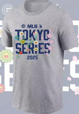Men's Chicago Cubs Gray 2025 Tokyo Series 1 T Shirt