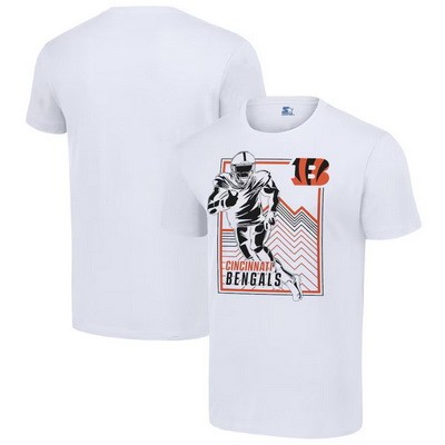 Men's Cincinnati Bengals White Graphic Shield Logo T Shirt