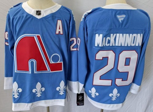 Men's Colorado Avalanche #29 Nathan MacKinnon Blue Alternate Authentic Jersey