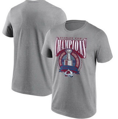 Men's Colorado Avalanche Gray 2022 Stanley Cup Champions Banner Tri Blend T Shirt