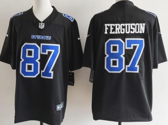 Men's Dallas Cowboys #87 Jake Ferguson Limited Black Fashion Vapor Jersey