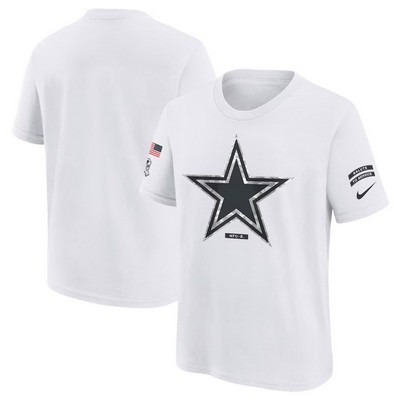 Men's Dallas Cowboys White 2024 Salute To Service Legend Performance T Shirt