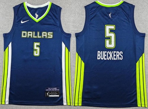 Men's Dallas Wings #5 Paige Bueckers Navy Swingman Jersey