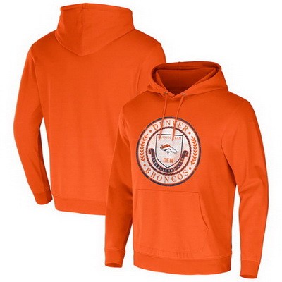 Men's Denver Broncos Orange x Darius Rucker Collection Washed Pullover Hoodie