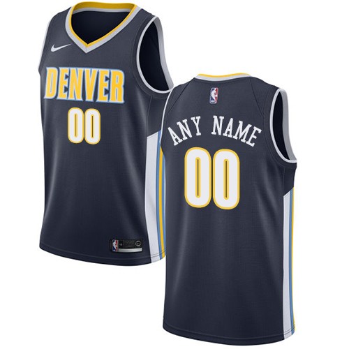 Men's Denver Nuggets Customized Navy Icon Swingman Nike Jersey