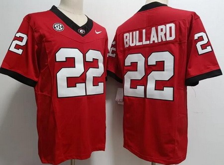 Men's Georgia Bulldogs #22 Javon Bullard Red FUSE College Football Jersey