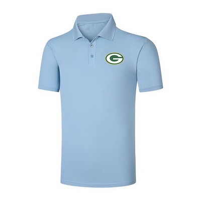 Men's Green Bay Packers Light Blue Eclipse Polo