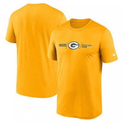 Men's Green Bay Packers Yellow Printed T Shirt 302493
