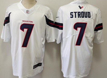 Men's Houston Texans #7 CJ Stroud White Limited White 2024 Vapor Jersey