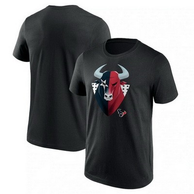 Men's Houston Texans Black 2024 Draft Illustrated T Shirt