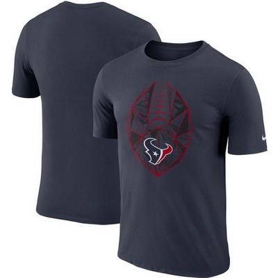 Men's Houston Texans Navy Fan Gear Icon Performance T-Shirt