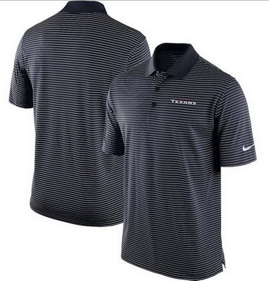 Men's Houston Texans Navy Sideline Lock Up Victory Performance Polo