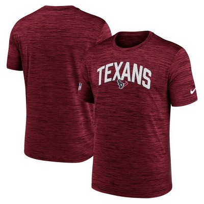 Men's Houston Texans Red Sideline Velocity Athletic Stack Performance T Shirt