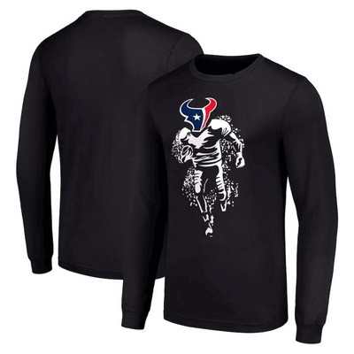 Men's Houston Texans Starter Black Logo Graphic Long Sleeve T Shirt