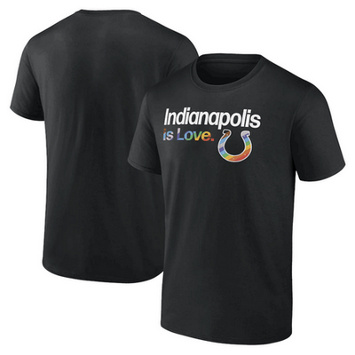 Men's Indianapolis Colts Black City Pride Team V Neck T Shirt