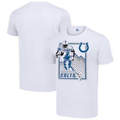 Men's Indianapolis Colts White Graphic Shield Logo T Shirt