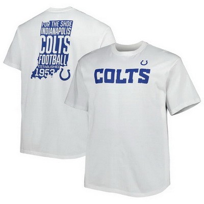 Men's Indianapolis Colts White Printed T Shirt 302439