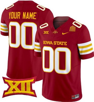 Men's Iowa State Cyclones Custom Limited Red FUSE College Football Jersey