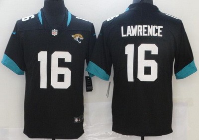 Men's Jacksonville Jaguars #16 Trevor Lawrence Limited Black Vapor Untouchable Jersey