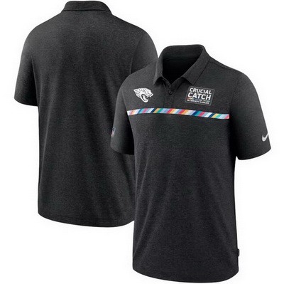 Men's Jacksonville Jaguars Black Crucial Catch Polo