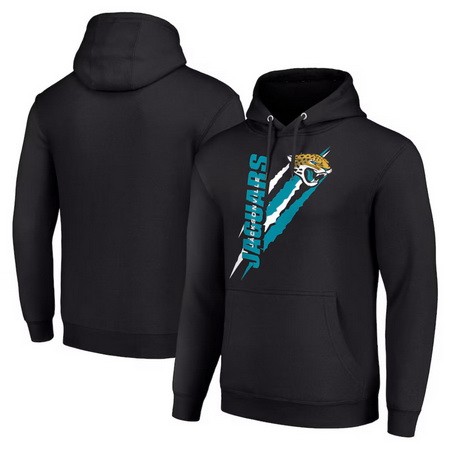 Men's Jacksonville Jaguars Starter Black Color Scratch Pullover Hoodie