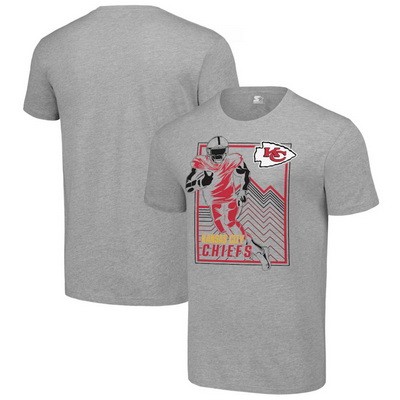 Men's Kansas City Chiefs Gray Graphic Shield Logo T Shirt