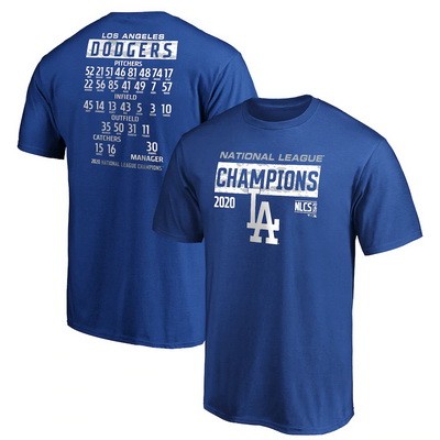 Men's Los Angeles Dodgers 2020 World Series Champions T Shirt 1013