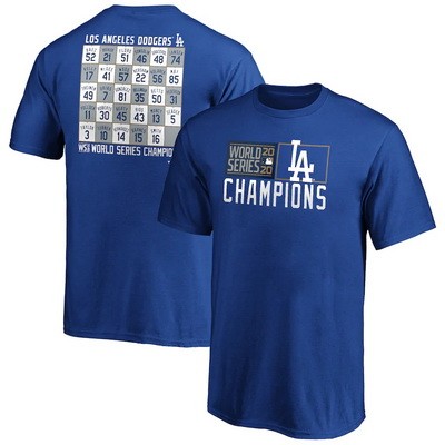Men's Los Angeles Dodgers 2020 World Series Champions T Shirt 1057