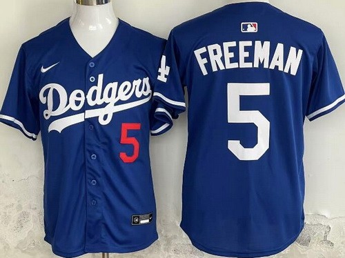 Men's Los Angeles Dodgers #5 Freddie Freeman Royal Limited Jersey