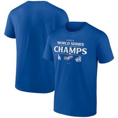 Men's Los Angeles Dodgers Blue 2024 World Series Champions T Shirt 250306
