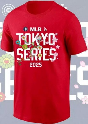 Men's Los Angeles Dodgers Red 2025 Tokyo Series T Shirt