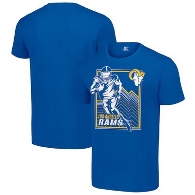 Men's Los Angeles Rams Royal Graphic Shield Logo T Shirt